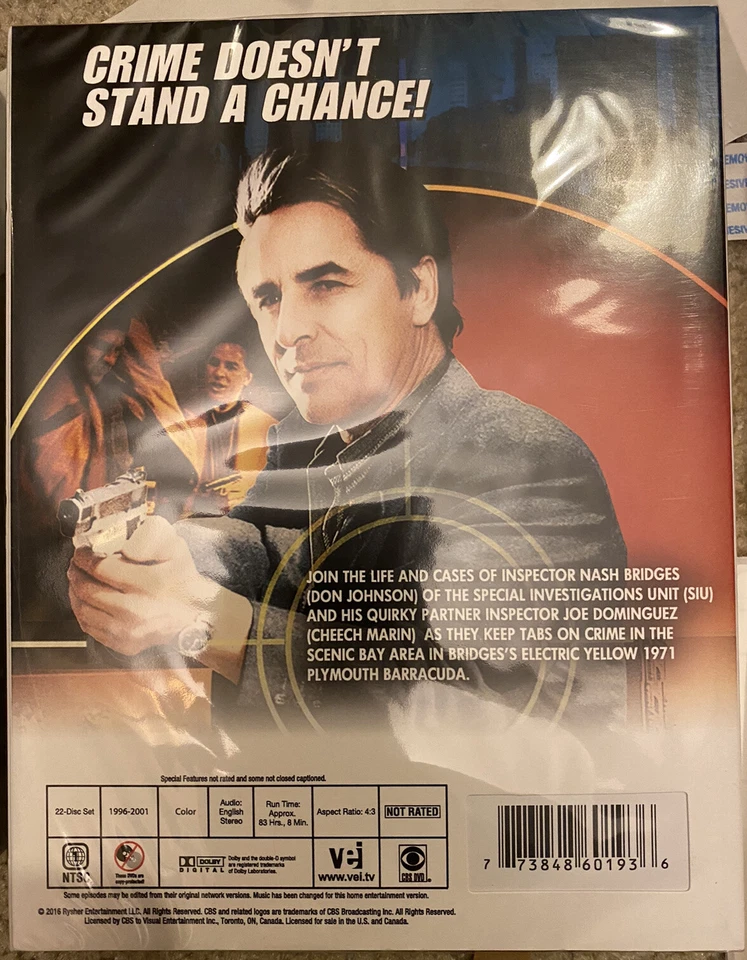 Nash Bridges TV Series The Complete Collection (DVD,Seasons 1-6 Box Set) NEW - image 2 of 2