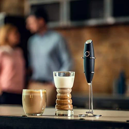 Milk Frother Black - Cappuccino Maker Latte Maker - Drink Mixer - Handheld Foam
