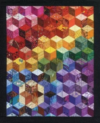Cascading Rainbows Paper Pieced Quilt Pattern Beginner Level Foundation Piecing