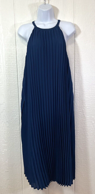 Women's EXPRESS Dress Size Medium Blue halter neck pleated $88 NEW (hh11) | eBay Women's EXPRESS Dress Size Medium Blue halter neck pleated $88 NEW (hh11) | eBay