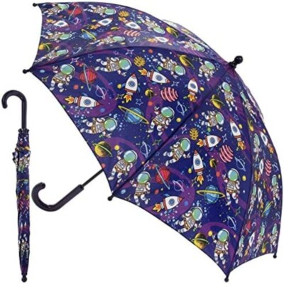 Space Rocket Planeten Spaceman Kinder Jungen Kinder Regenschirm Brolly Schule 58