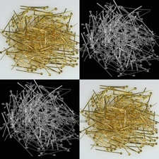 1000pcs/lot Silver/Gold Plated Copper Ball Head Pins Findings 18/20/22/25/30mm
