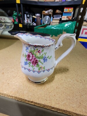 Royal Albert Cross Stitch Pattern Creamer Estate Find
