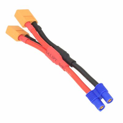 Parallel Wire EC3 1 Female to 2 Male XT60 12AWG 5+5CM Y Cable Hobbies Toys RC