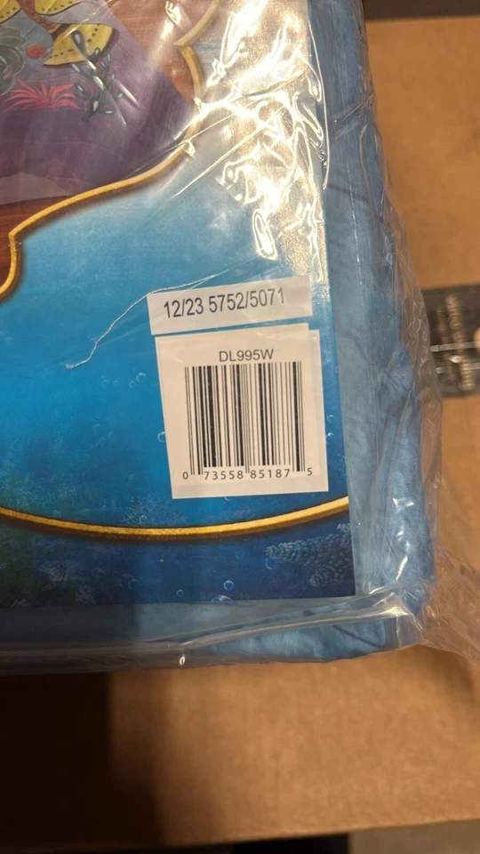 Nuevo edredón Disney Little Mermaid "Aquatic Outlines" para niños doble/completo Foto 4 de 4