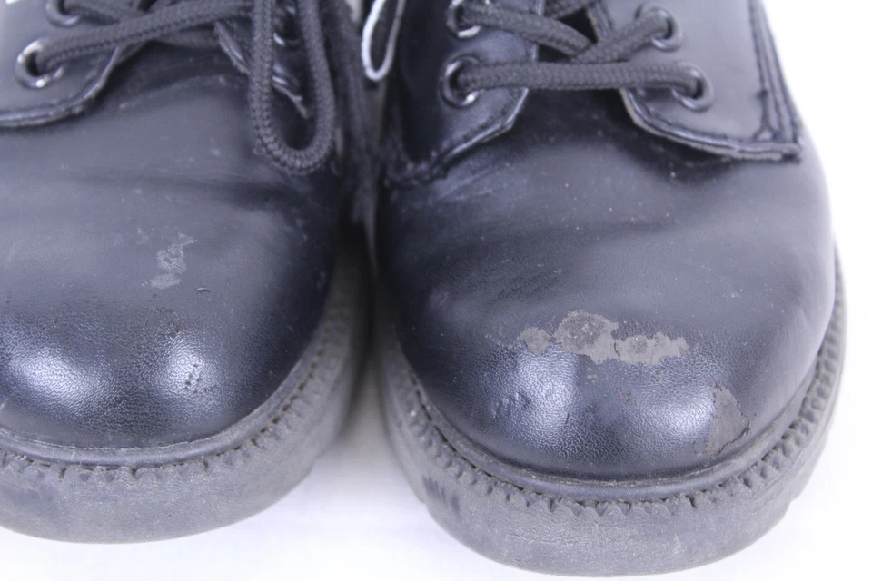 Zapatos de Vestir Con Cordones Corbata Cuero Negro Talla 12.5M Buster Marrón Raspado Envejecido Foto 2 de 4