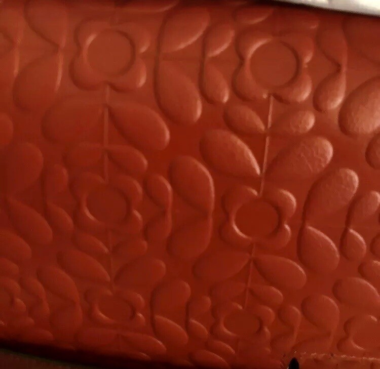 Orla Kiely Red Embossed Leather Rosemary Bag. BNWT. image 2