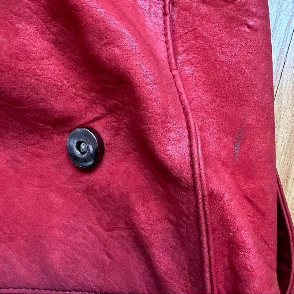 ASOS Vegan Leather Backpack Purse Pink White Scalloped Boho Prairie