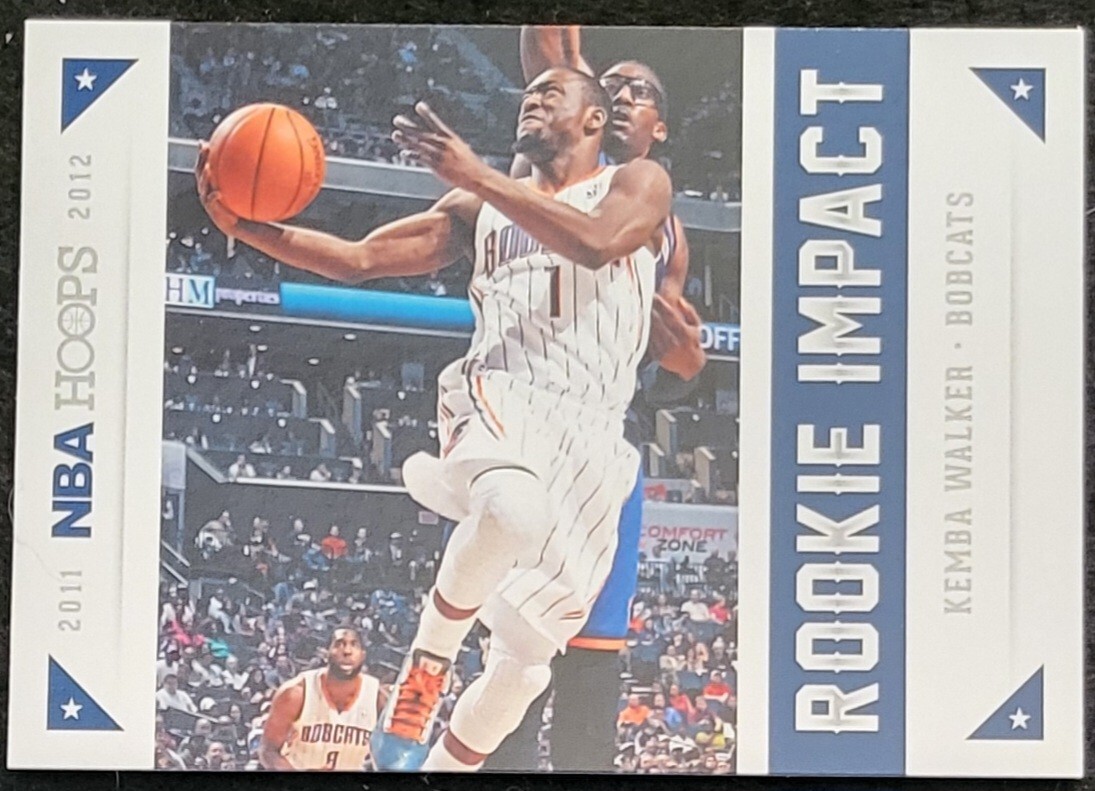 12-13 Panini NBA Hoops Rookie Impact Kemba Walker Rookie Insert Card (Bobcats)