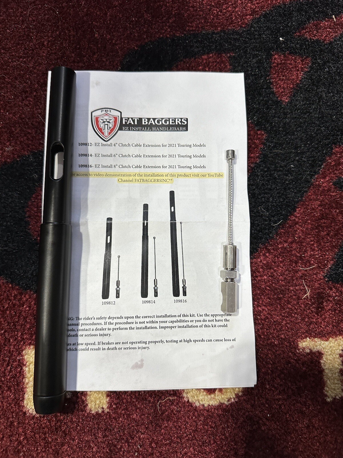 Fat Baggers EZ Install 4” Clutch Cable Extension Part 109812 eBay