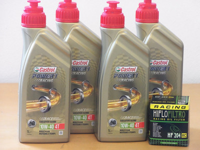 Castrol Power 1 Racing 10W40 / Racingfilter Triumph 1050 Sprint GT / ST