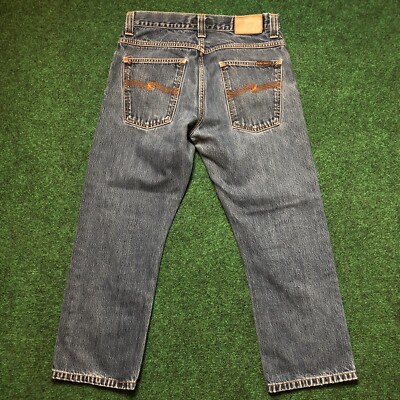 Nudie Average Joe Button Fly Jeans Sz 31x24 Medium Wash
