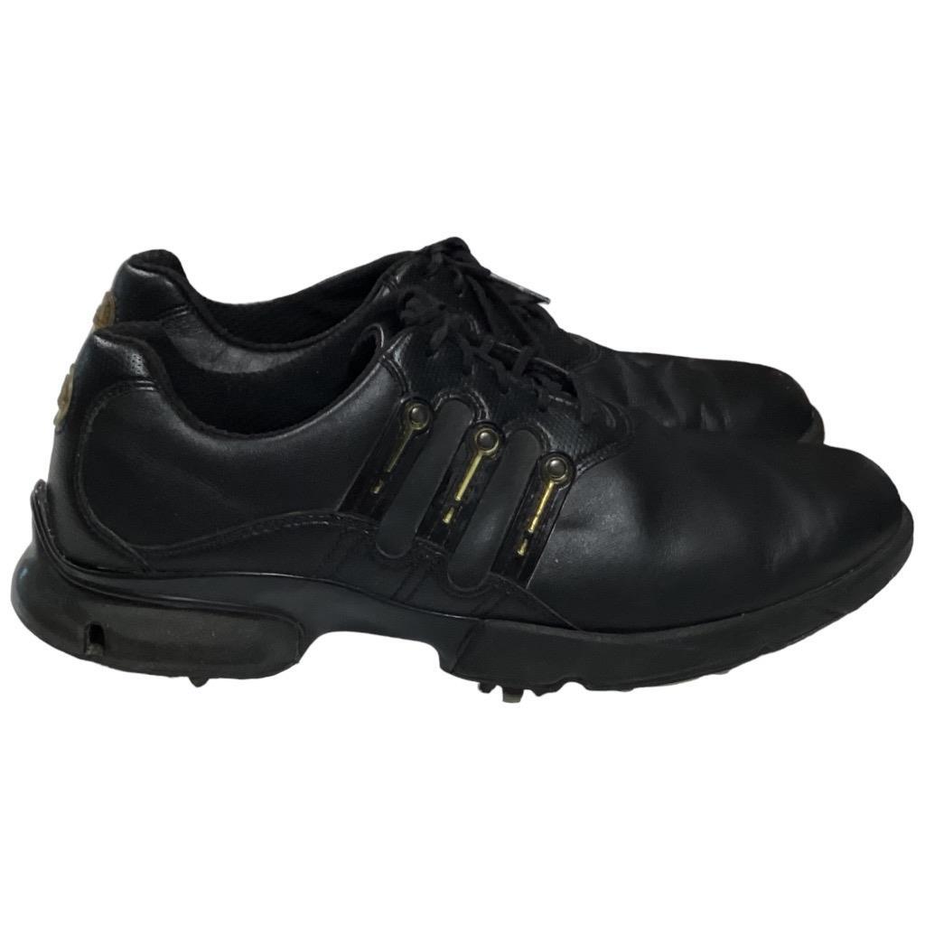 Adidas Golf Shoes Mens 9.5 Black A3 3 Stripe Soft Spike Waterproof Leather adidas Men main image 4
