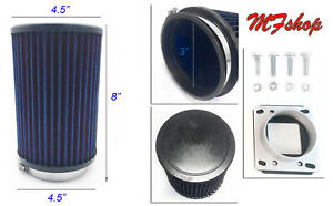 BLUE Filter For 88-95 Toyota Pickup 4Runner Air Intake Adapter