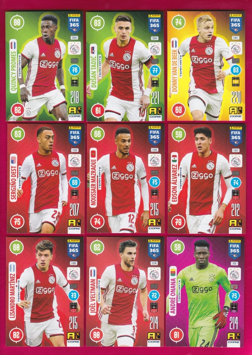 AFC Ajax - Team Members 9 cards Set - 2021 Panini FIFA 365