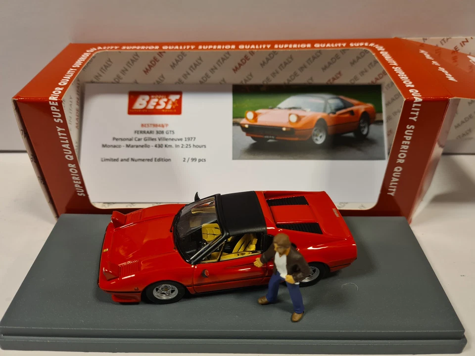 Ferrari 308 GTS Personal Car G.Villeneuve 1977 1/43 BEST9848/P MADE IN ITALY - Immagine 2 di 2