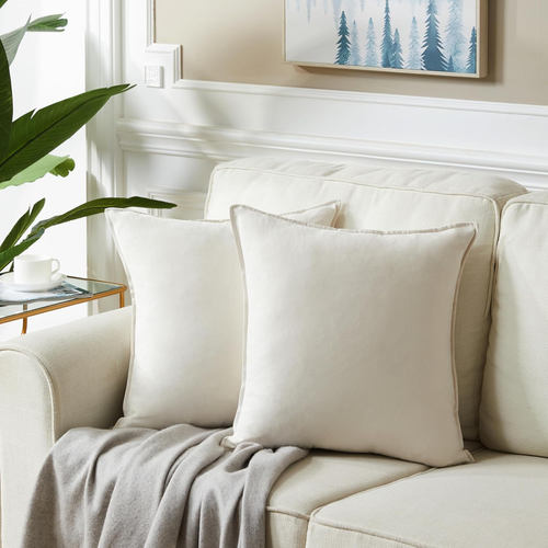 4 Packs Premium Faux Suede Decorative Throw Pillow Covers, Super Soft Square Pil - Picture 6 of 6