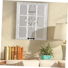  Decorative Wall Mirror-Distressed Wood Windowpane Mirror- Farmhouse 18Wx23L 1