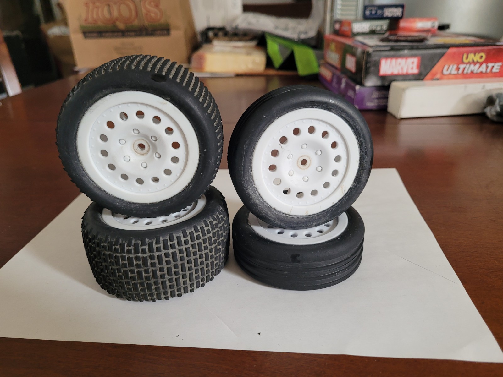 Rare Helion 1/10 Criterion Buggy Wheels and Tires Set