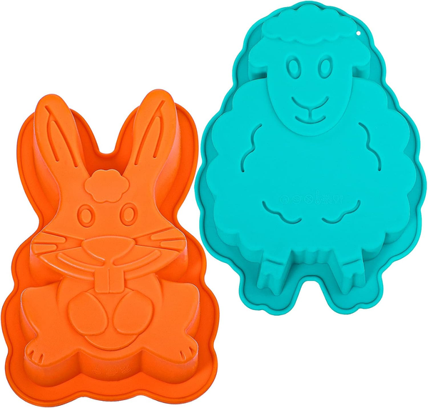 Silikon Backform Osterlamm Osterhase Kuchenform Wiederverwendbar Antihaft-image