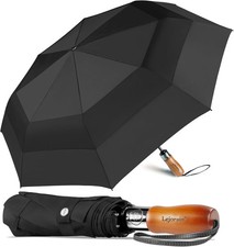 Large Compact Golf Umbrella - Oversized Auto Open Close Folding Travel 210T