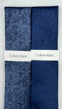 TWO TIES by Calvin Klein Men's Silk Blend Ties  NEW MSRP: 69.50 X 2  139.00