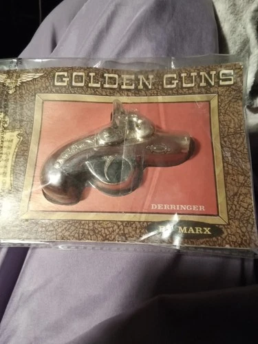 Vintage 60's Marx DERRINGER Golden Guns- Miniature Firing Cap Gun Rare UNOPENED