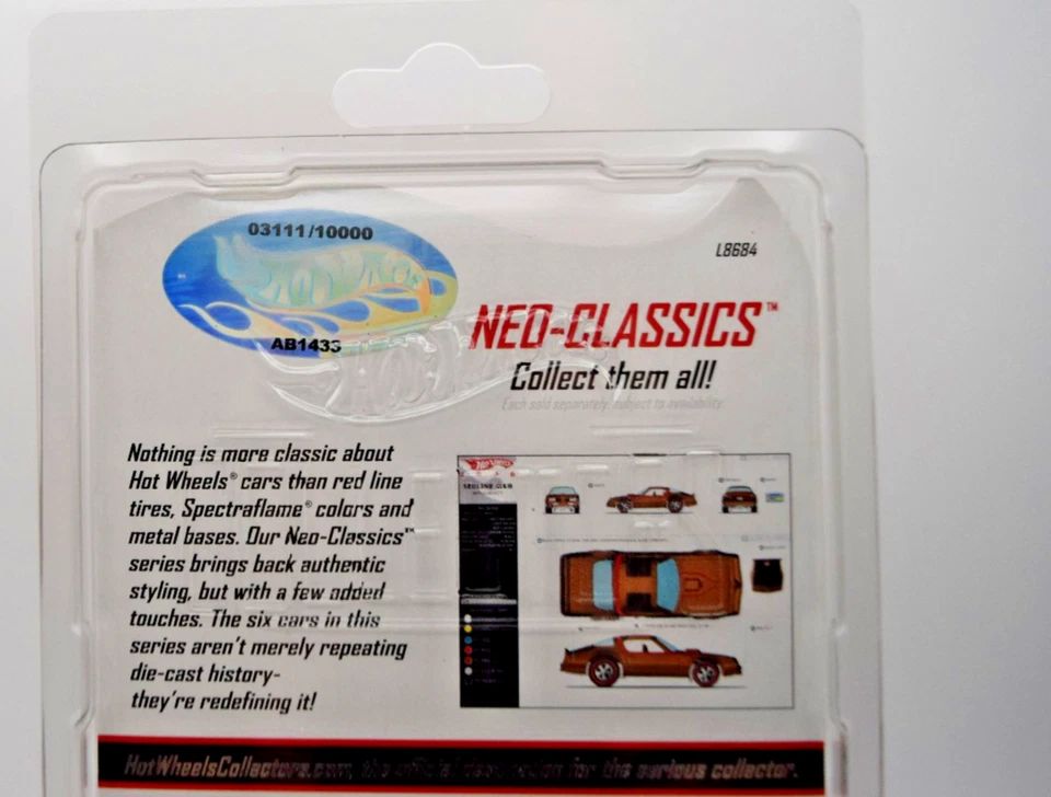 Hot Wheels RLC NEO-CLASSICS Serie #7 Hot Bird #3111/10000 Marrón Foto 3 de 3