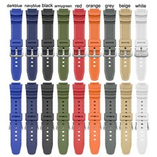 For Casio AE-1200WH AQ-S810W MRW-200H AE-1000W 18mm Cambered Rubber Strap