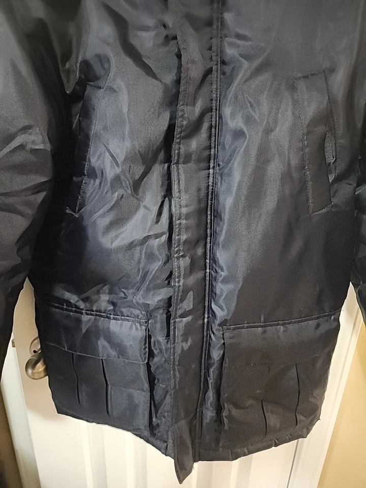 Boys Timber Outerwear Winter Puffer Coat/Parka w/Faux Fur Hood Blue Size 14-16 - Image 3 of 4