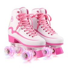 METROLLER Classic Roller Skates Girls Women's Quad Skates with Light up Wheel...