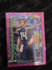 2025 Topps Chrome NFL Sam Darnold Pink Wave Refractor #/250