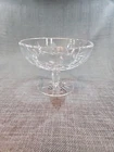 Vintage Waterford Cut Crystal Lismore Open Candy Dish Compote pedestal signed 6"