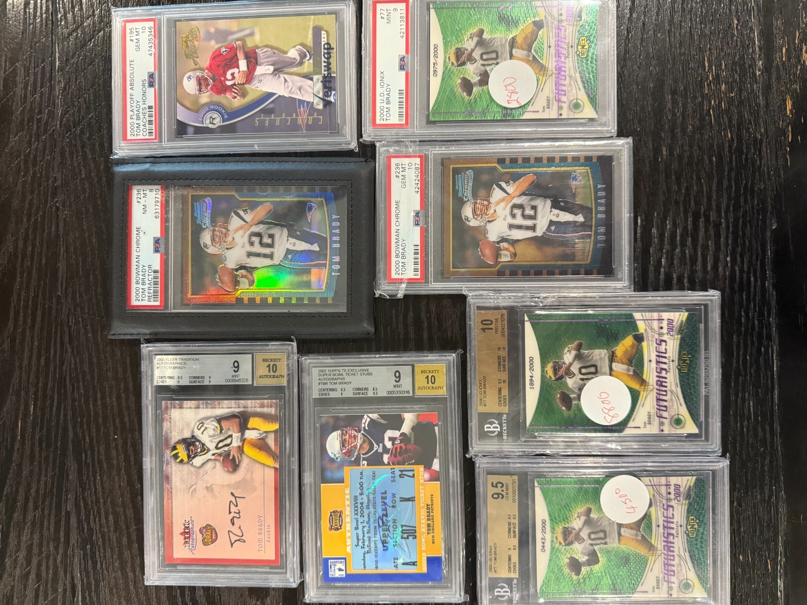2000 Tom Brady Super Rookie Collection 200+ card lot SPX/CONTENDERS/EX, etc GOAT view 2