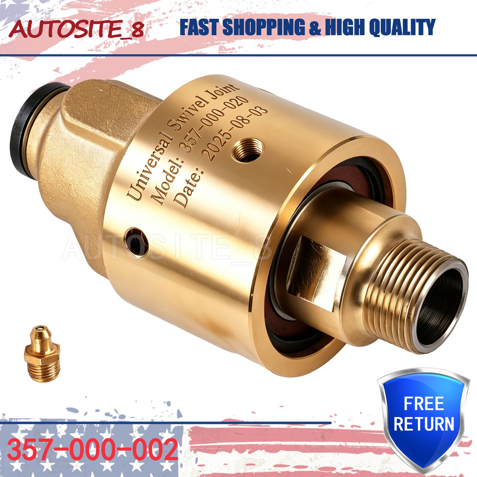 High-Speed Rotary Joint 1-inch NPT Thread for DEUBLIN 357-000-002