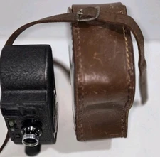  1930's Bell & Howell Filmo Sportster Double Run Eight 8mm Movie Camera + Case 