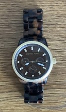 Michael Kors MK-5038 Jet Set Tortoise Shell Ladies Watch 7" - NEEDS BATTERY