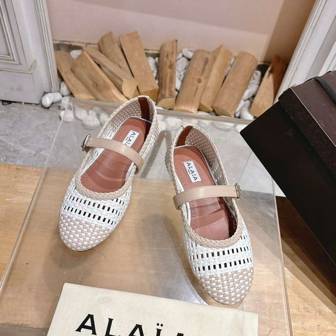 ALAIA flat woven mesh Mary Jane ballet shoes | eBay