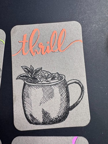 aceo original drawing Thrill, A Moscow Mule by Hagen