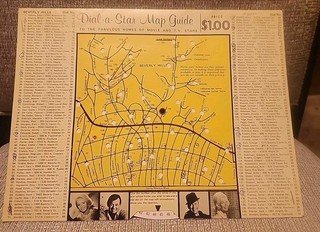 1968 Dial a Star Guide Map Of Movie & T.V. Stars Home Addresses Hollywood Calif.