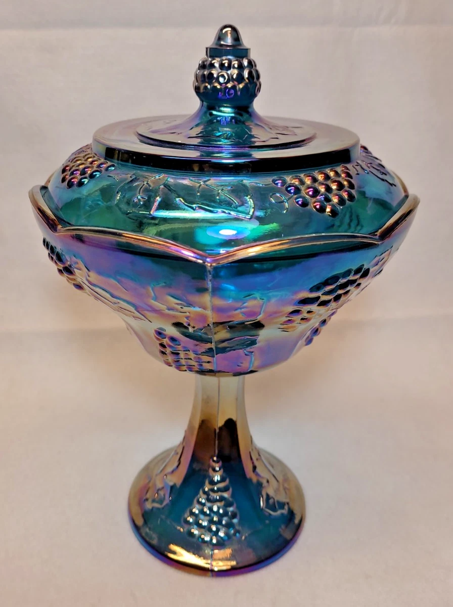 Carnival Glass Compote In Vintage Fenton Carnival Glass for sale