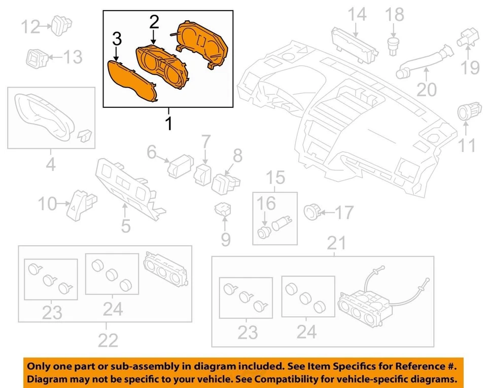 Velocímetro Cluster MPH Base ID 85012FJ530 Se adapta a 14 XV CROSSTREK 1513467 Foto 3 de 4