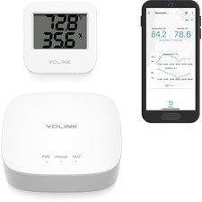 Wireless Temperature & Humidity Sensor for Fridge & Pet Monitoring, Alerts, Alex