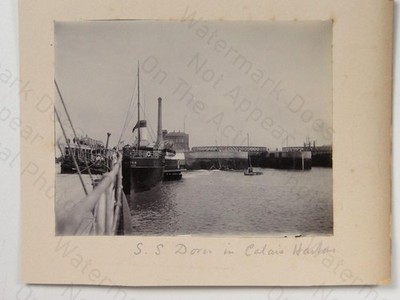 SS Dover Dampfschiff Calais Hafen Frankreich um 1920 Vintage Foto