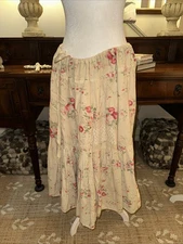 Magnolia Pearl French Cotton Cecily Skirt 069 Raspberry Rose OS NWT