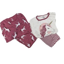 2-New Carter's Girls Unicorn Pajama Sets Snug fit Long Sleeve size 14/14A