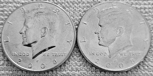 2- 2008 Kennedy half dollar coins 1P &1D