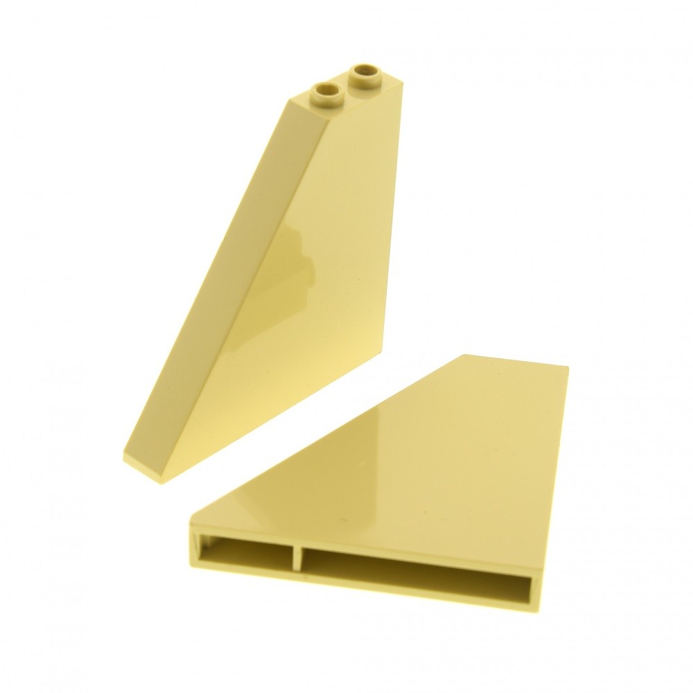 2x Lego Roof Tile 55° 6x1x5 Beige Slope Wedge Brick Wall Star Wars 6250337 30249