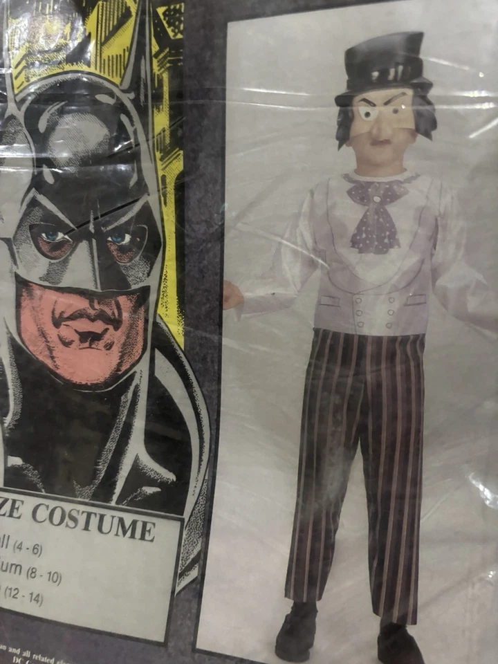 Vtg Batman Returns Penguin Lot Costume Mask Danny Devito Halloween RARE 1992 - Image 2 of 4