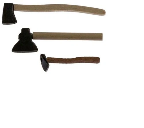 HOUSEWORKS Dollhouse Miniatures 1:12 Scale Axe Set, 3/Pk #IM66395